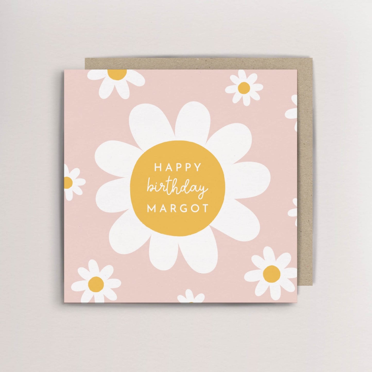 Personalised happy birthday flower card