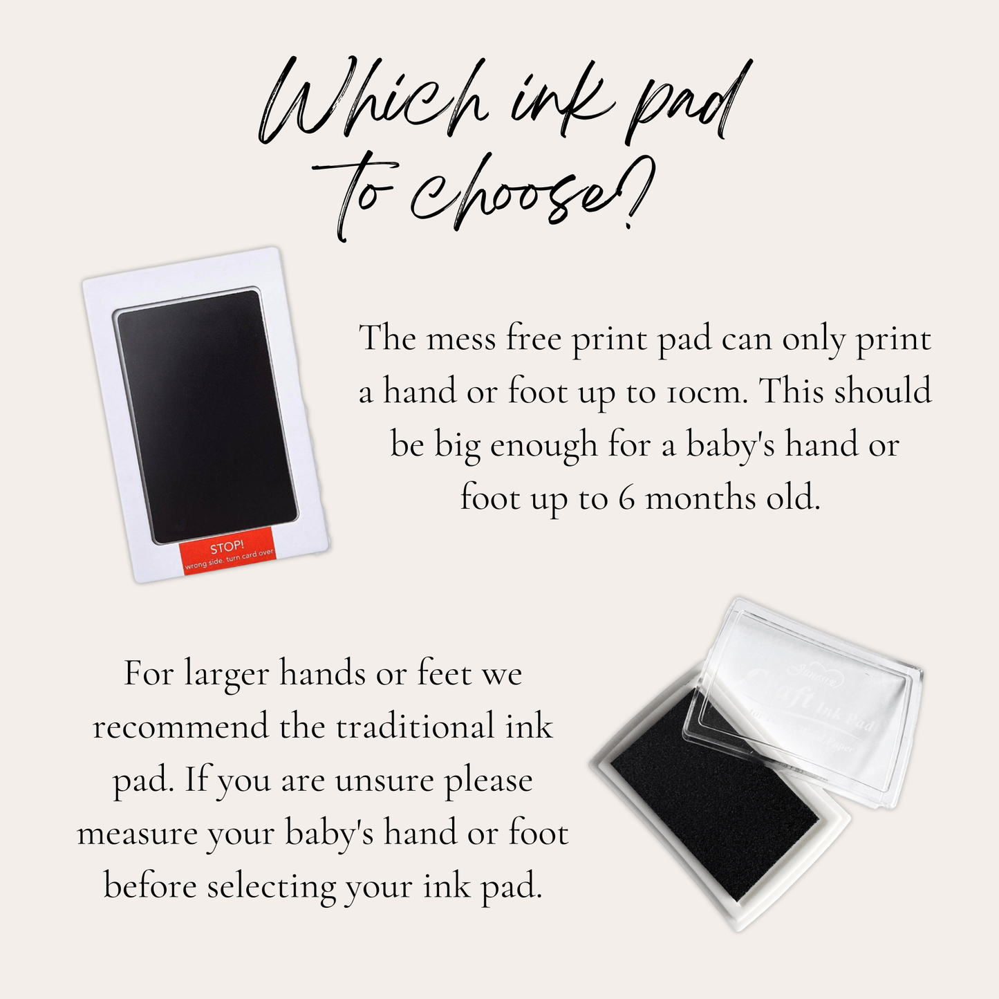 Personalised new baby print handprint/footprint kit colour block