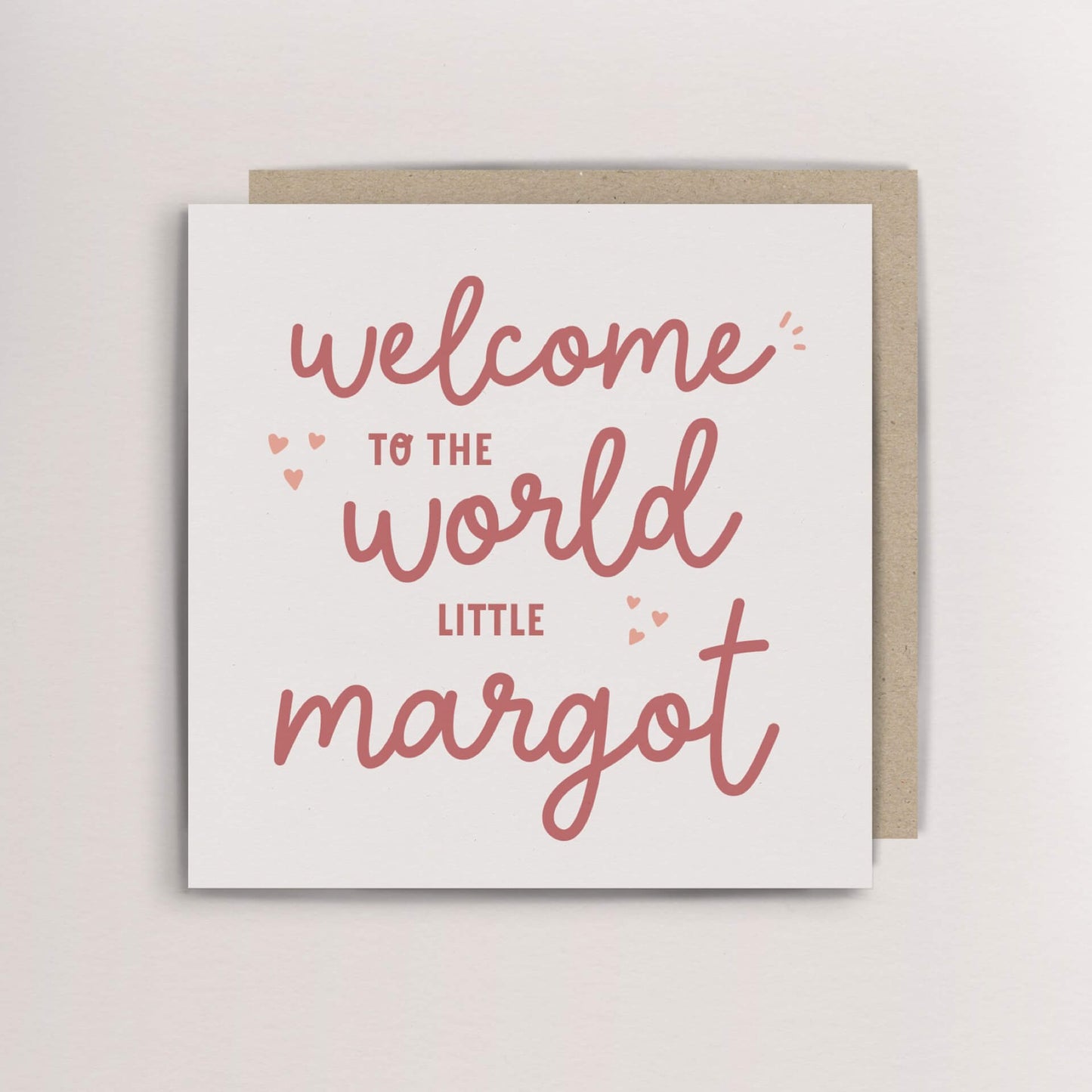 Personalised welcome to the world new baby card