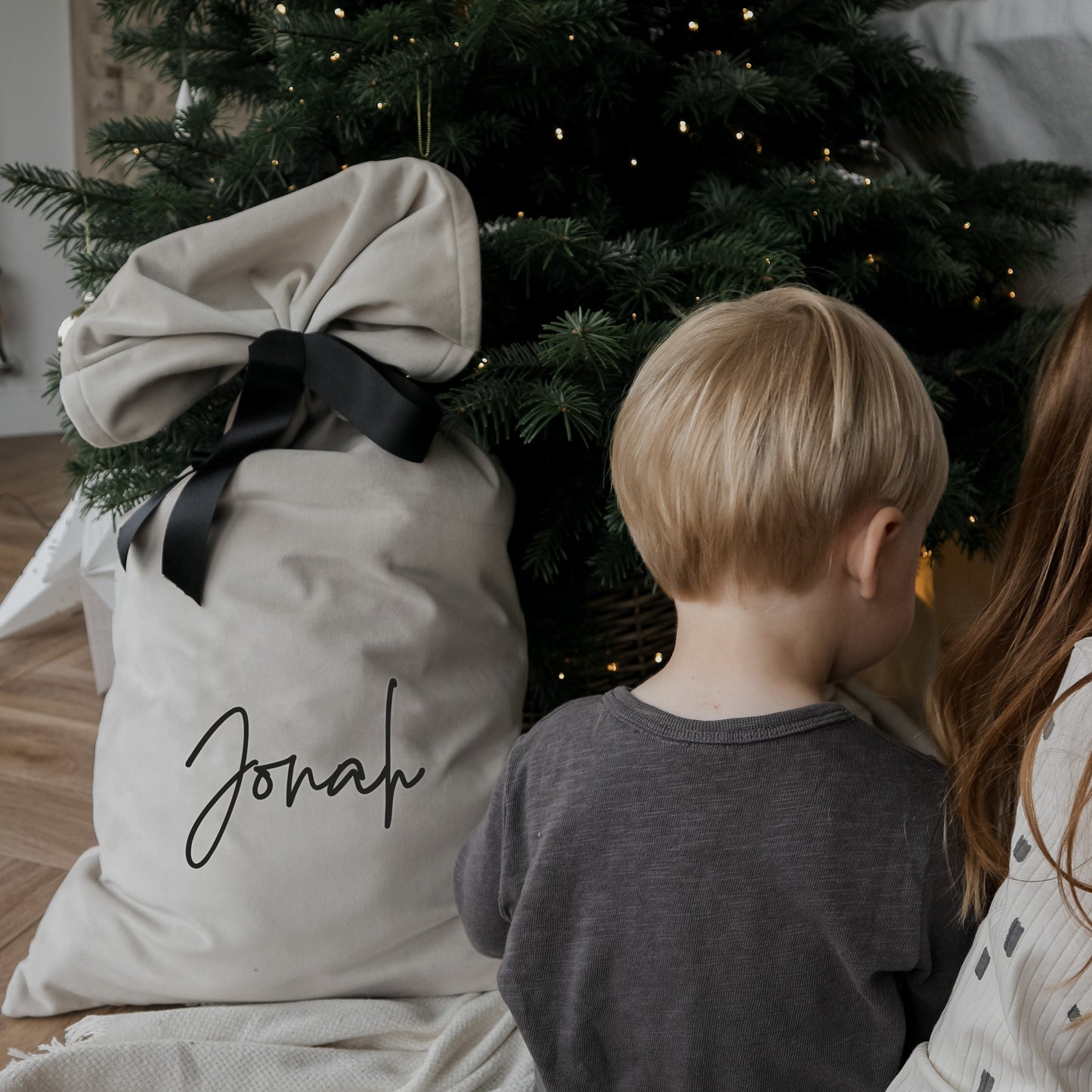 Personalised velvet Christmas sack