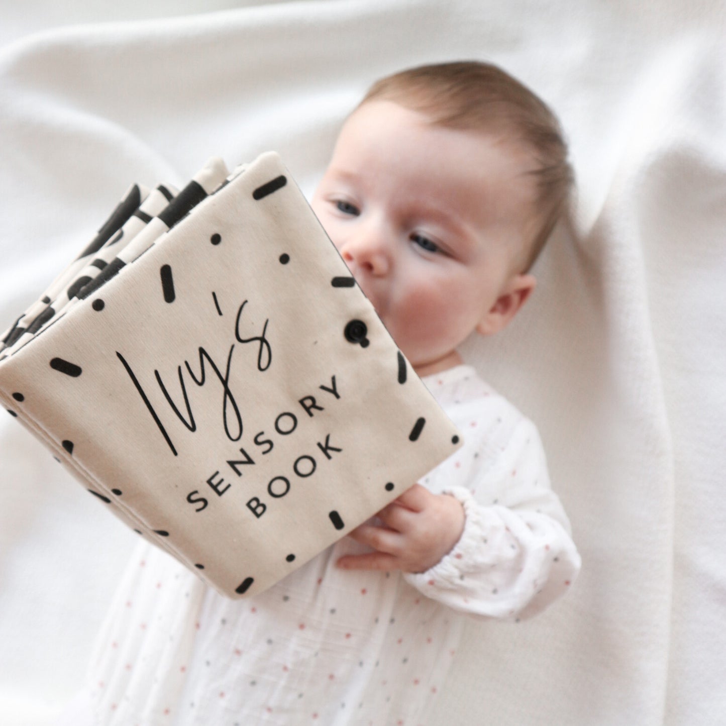 Personalised sensory soft crinkle baby book