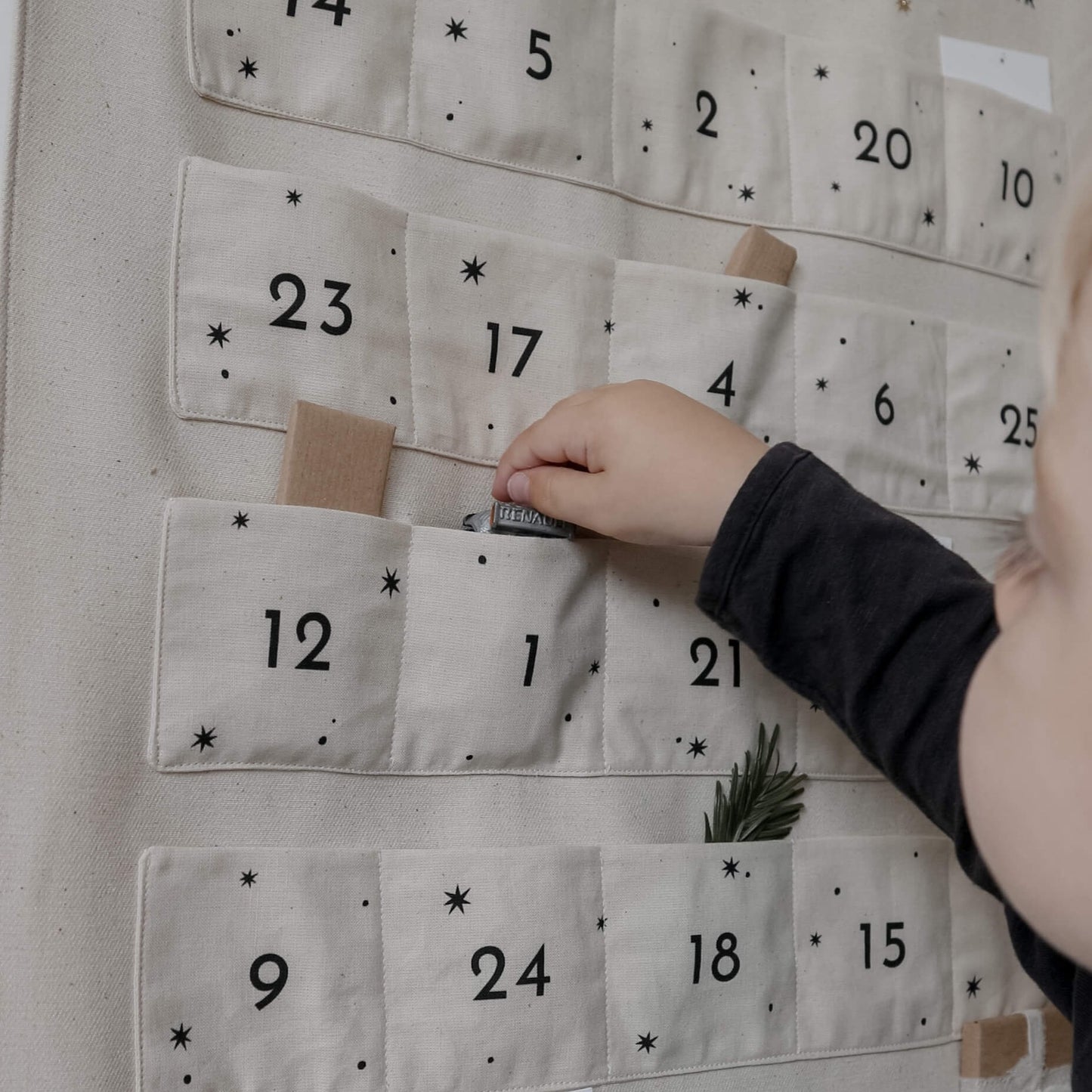 Personalised fabric Christmas advent calendar