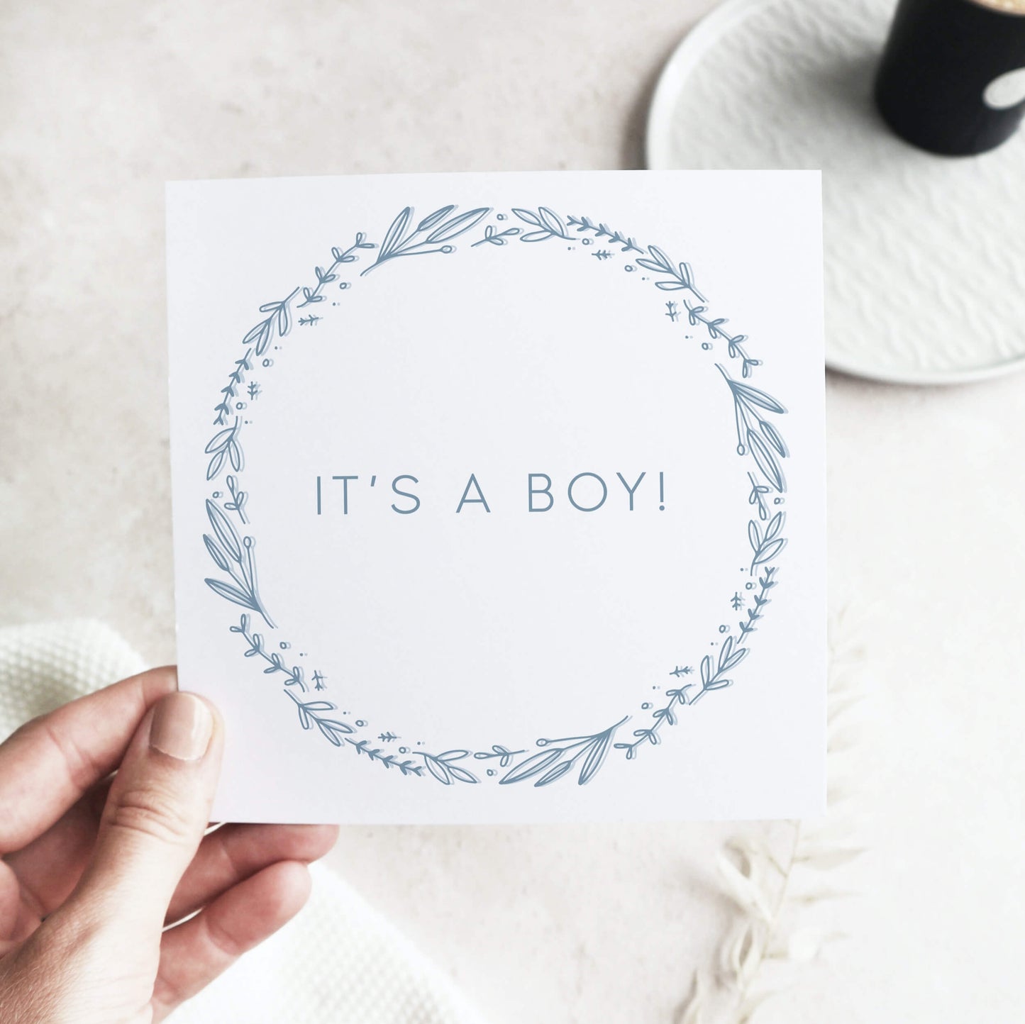 It's a boy new baby card