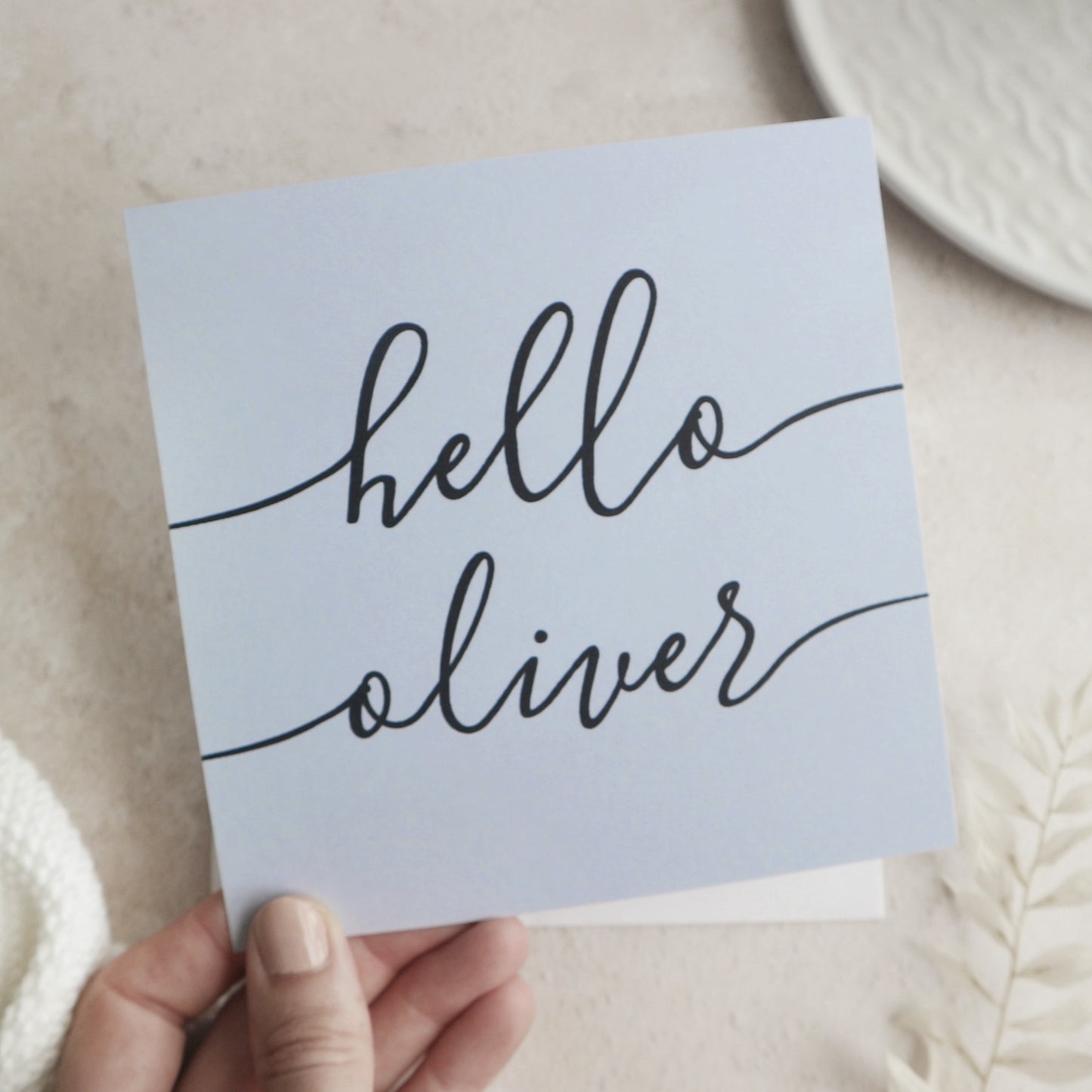 Personalised name new baby card
