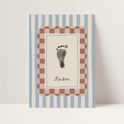 Personalised new baby print handprint/footprint kit