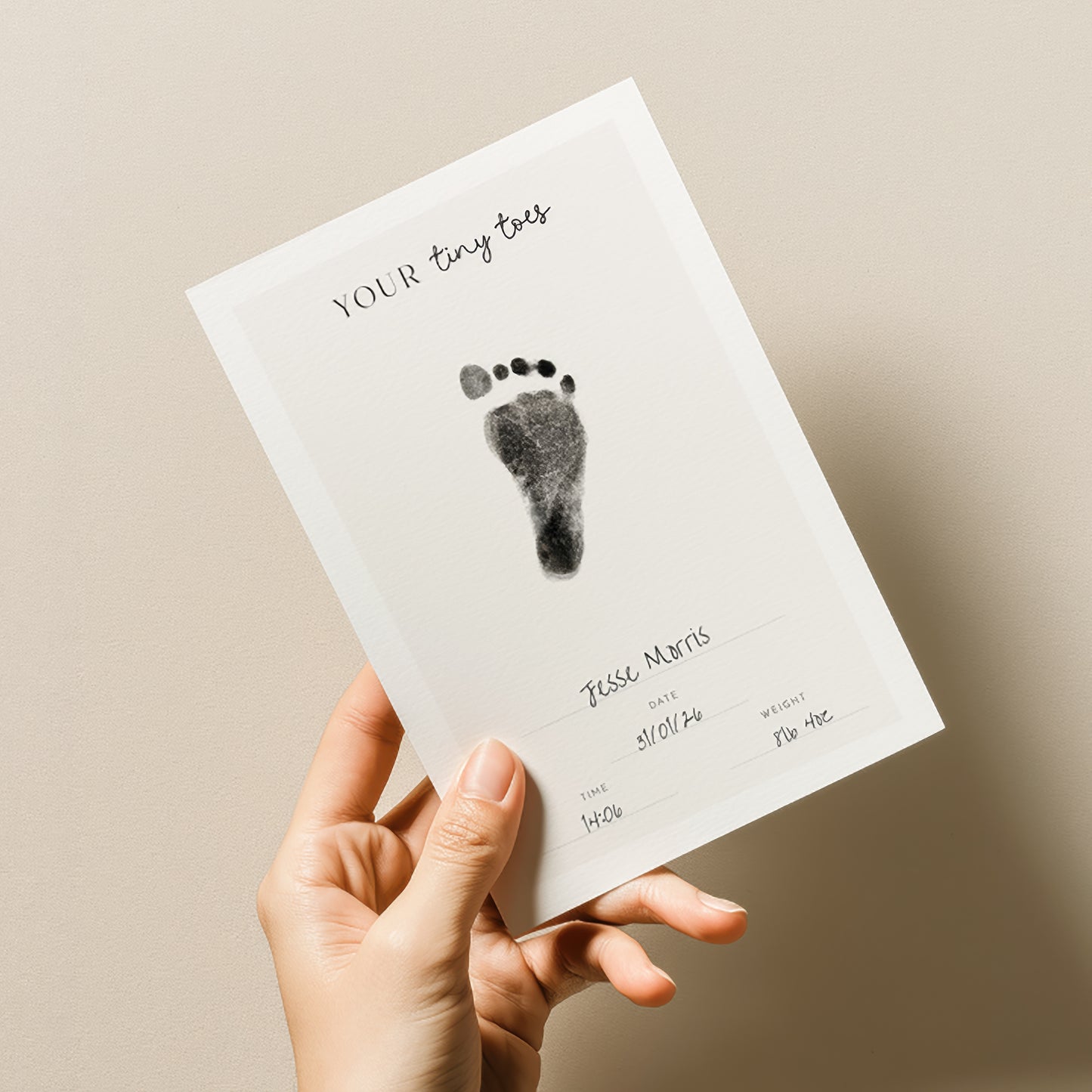 Your tiny toes new baby print handprint/footprint kit