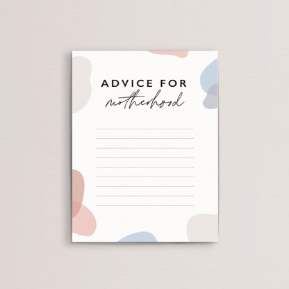 Baby shower new mum advice cards