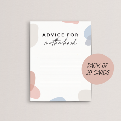 Baby shower new mum advice cards