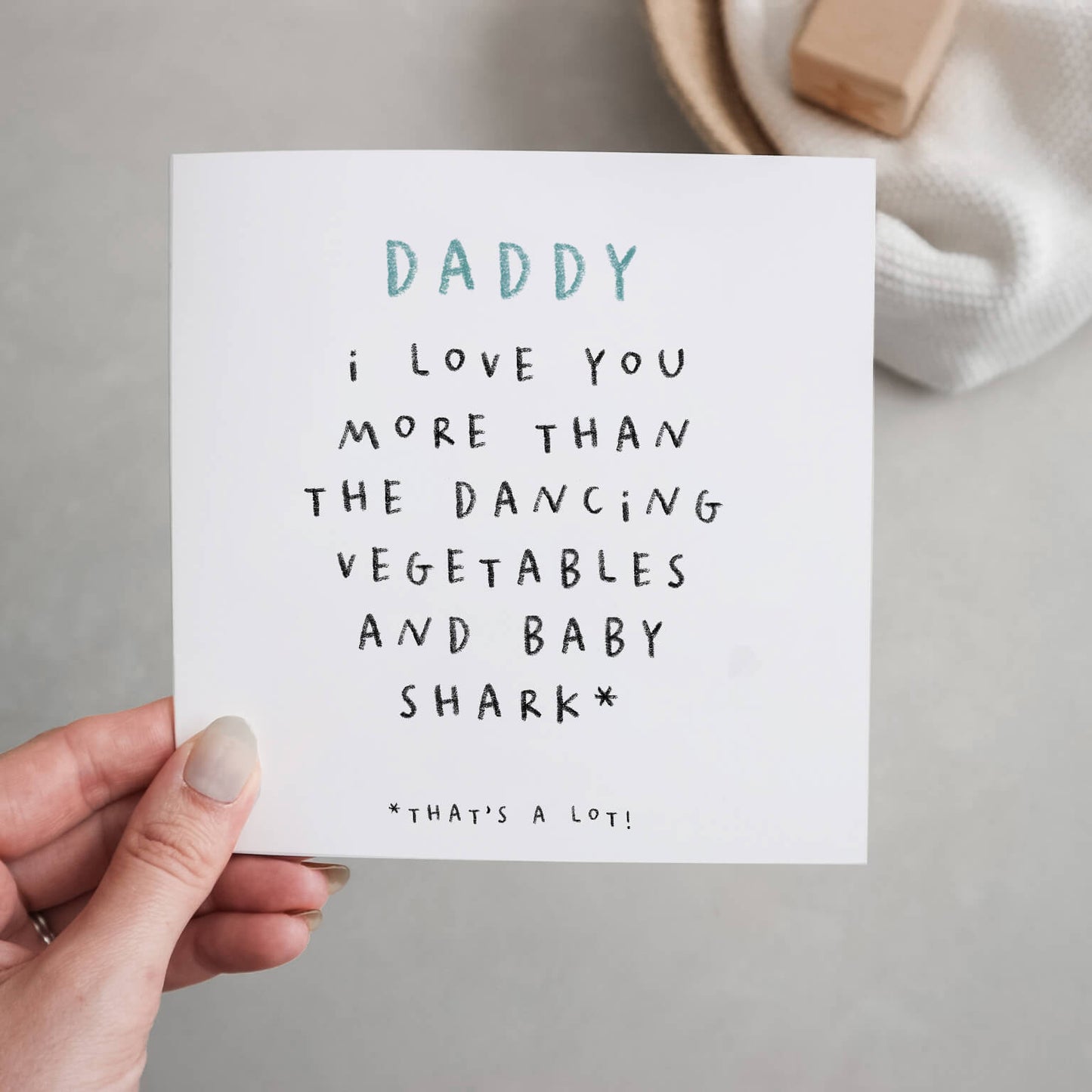 Daddy I love you more than card