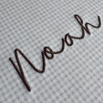 Personalised name Embroidery artwork - gingham