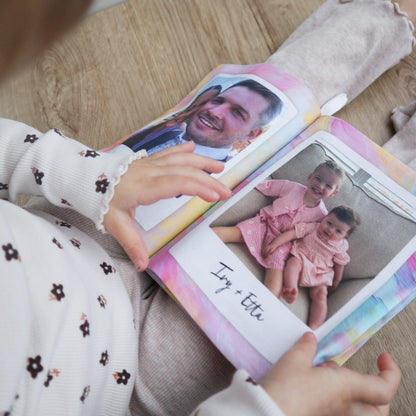 Personalised photo soft crinkle baby book paint - 6 photos