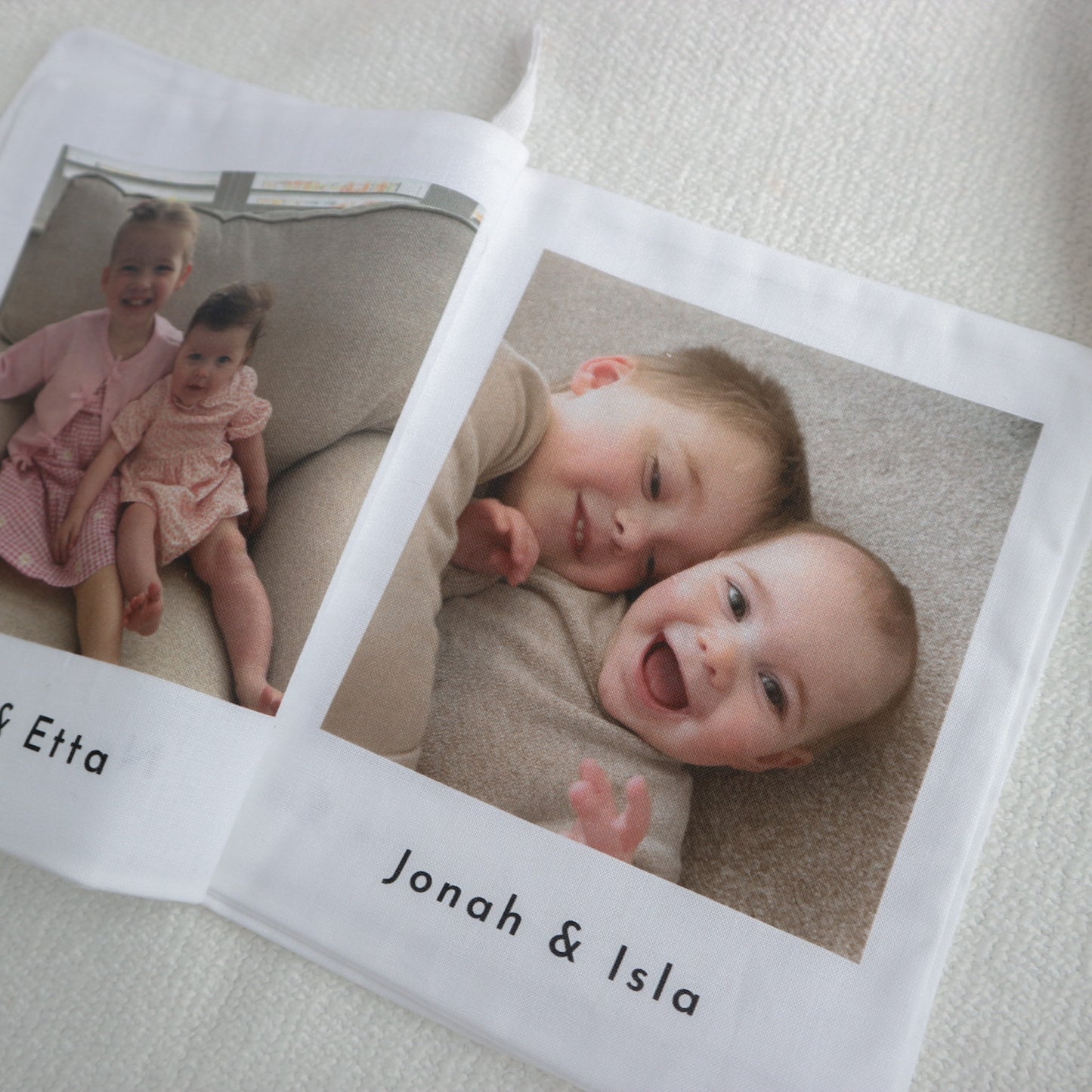 Personalised photo soft crinkle baby book - 6 photos