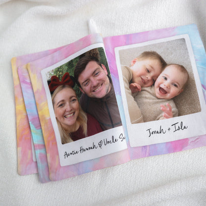 Personalised photo soft crinkle baby book paint - 6 photos