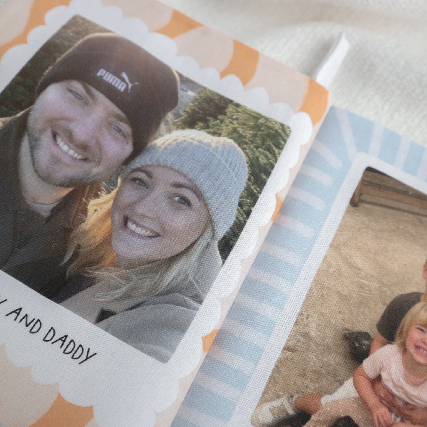 Personalised colourful photo soft crinkle baby book - 6 photos
