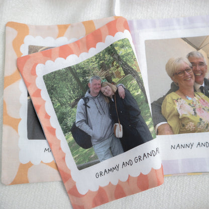 Personalised colourful photo soft crinkle baby book - 6 photos