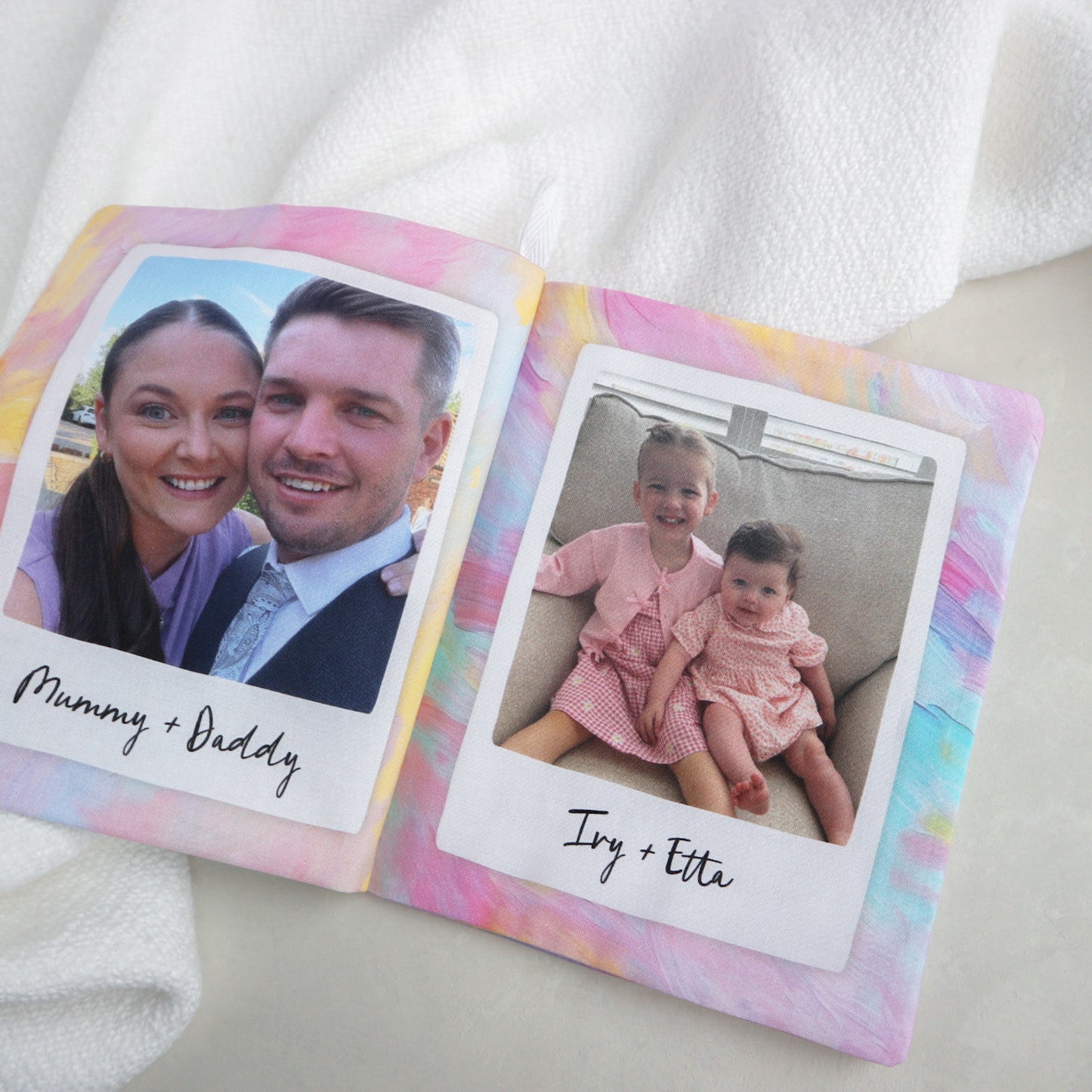 Personalised photo soft crinkle baby book paint - 6 photos