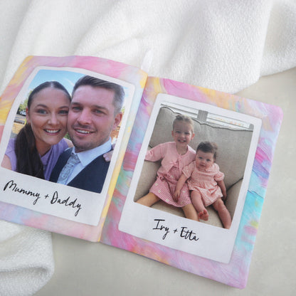Personalised photo soft crinkle baby book paint - 6 photos