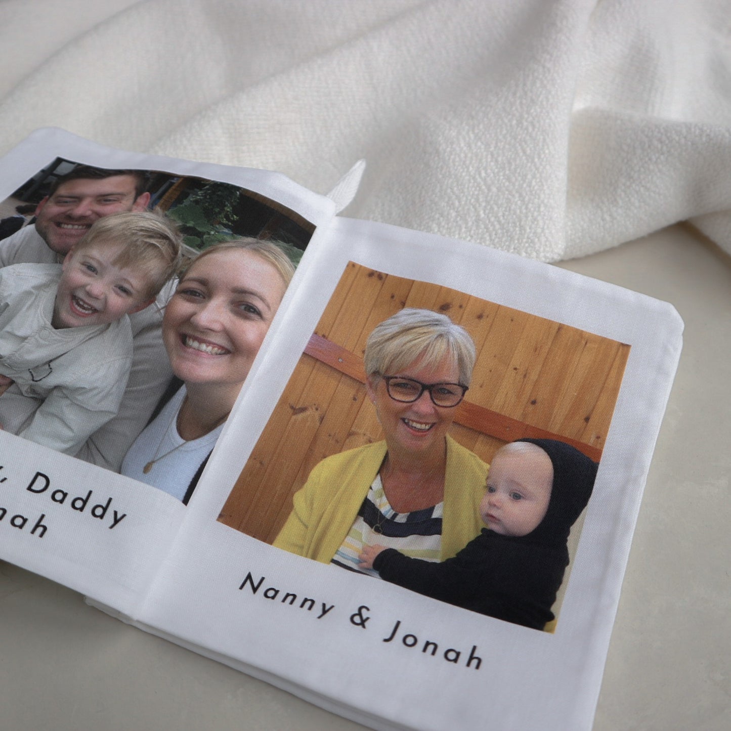 Personalised photo soft crinkle baby book - 6 photos