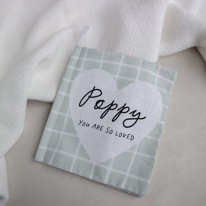 Personalised colourful photo soft crinkle baby book - 6 photos