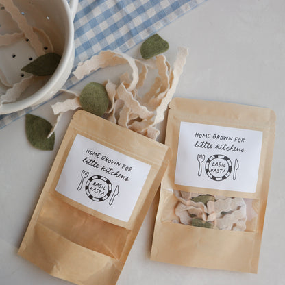 Personalised play food pasta packet