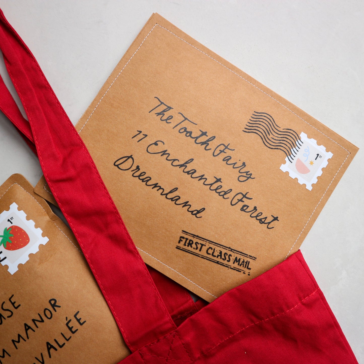 Personalised Play post bag with envelopes