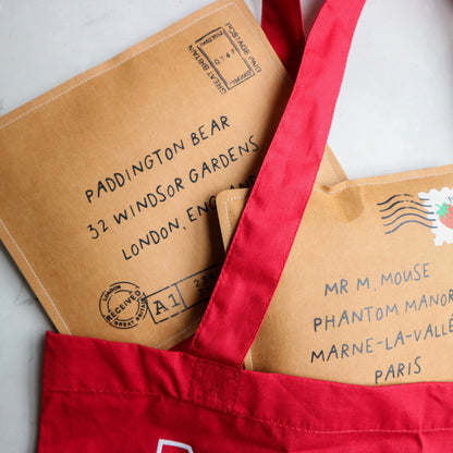Personalised Play post bag with envelopes