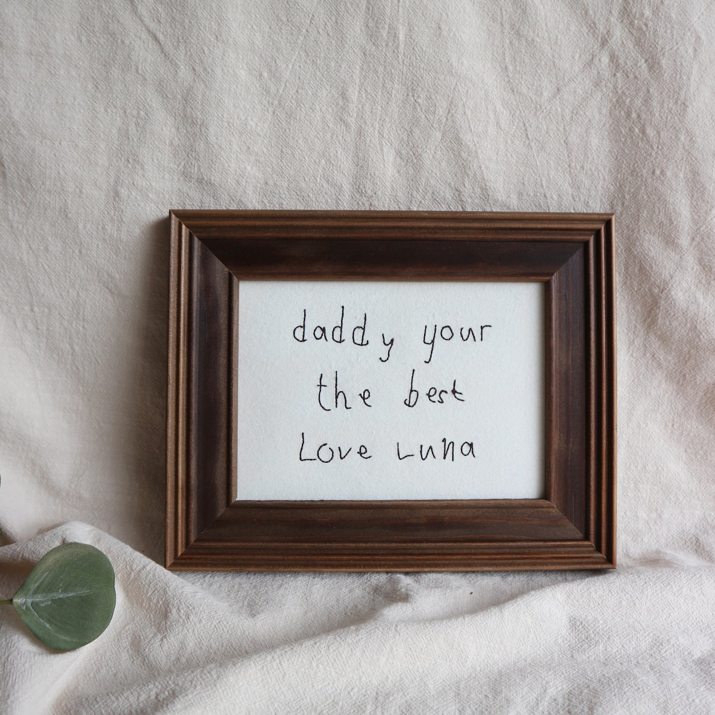 Personalised Handwriting Embroidery Keepsake