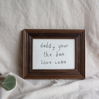 Personalised Handwriting Embroidery Keepsake