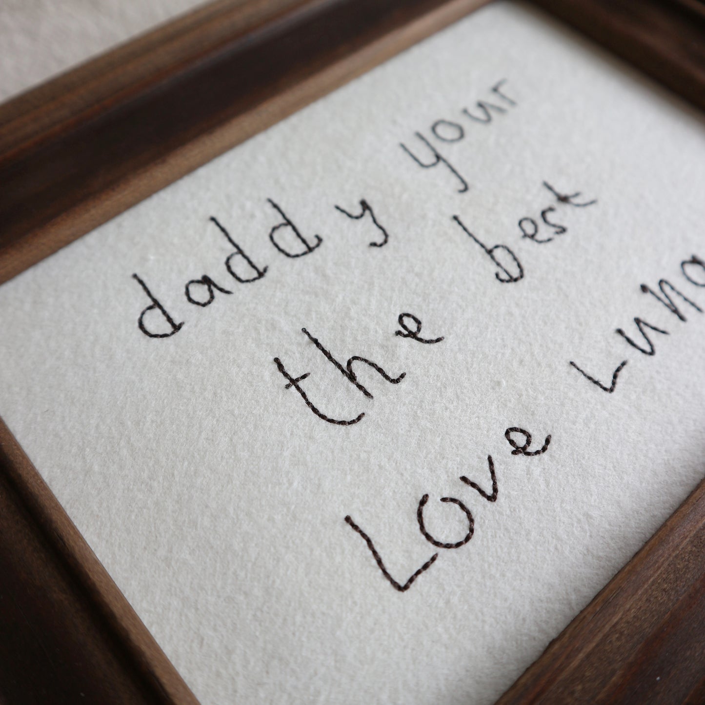 Personalised Handwriting Embroidery Keepsake