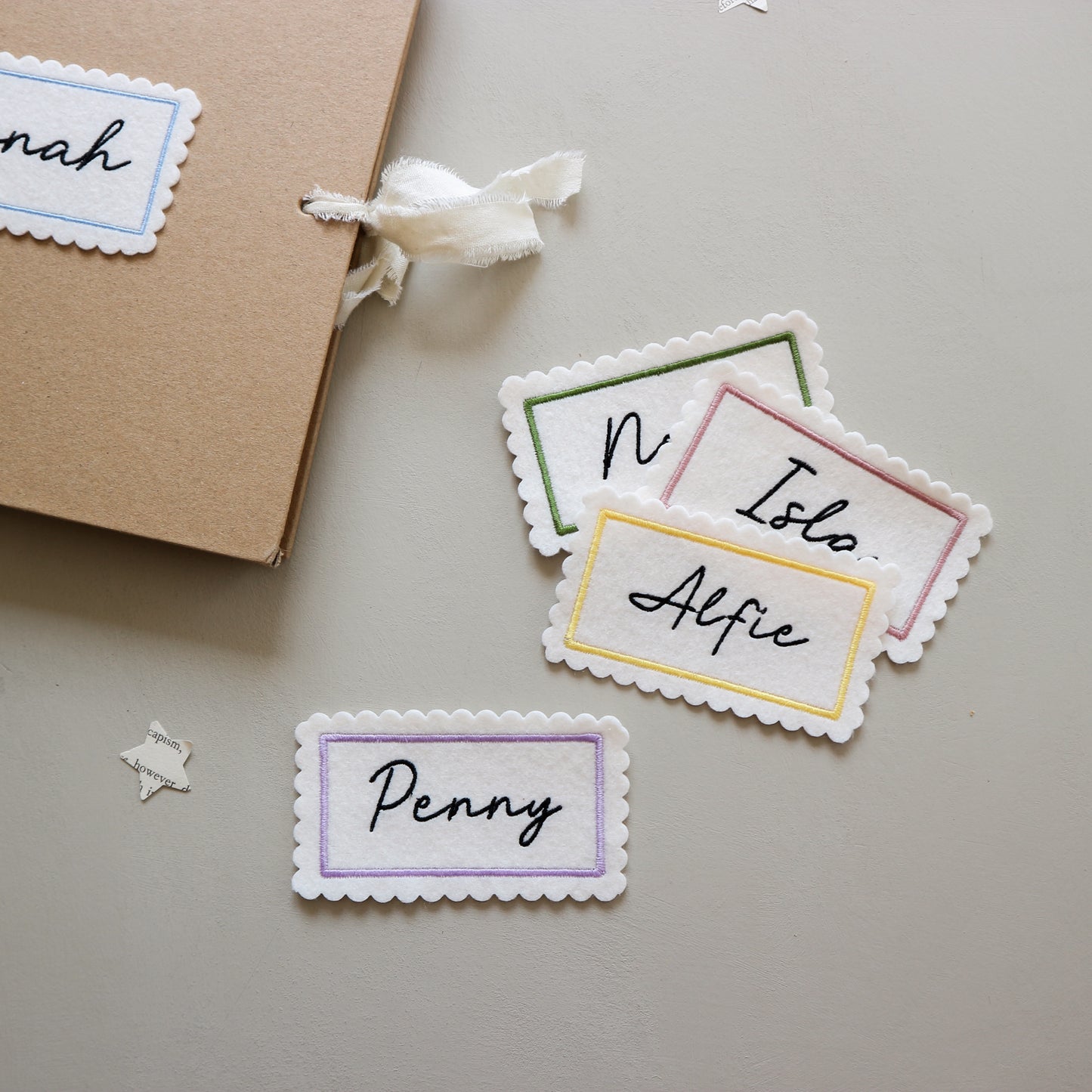 Personalised Embroidered Scrapbook & Journal Patch