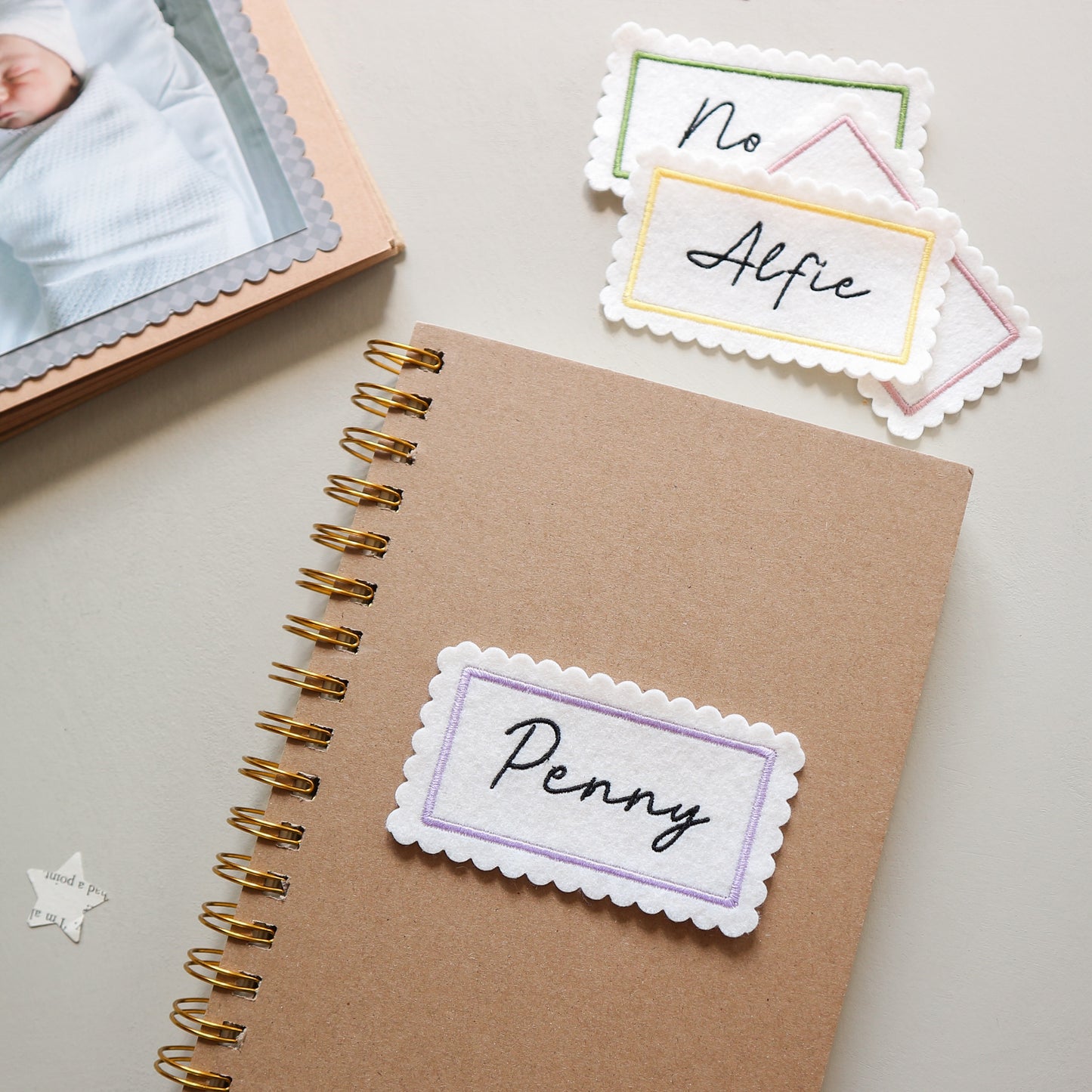 Personalised Embroidered Scrapbook & Journal Patch