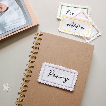 Personalised Embroidered Scrapbook & Journal Patch