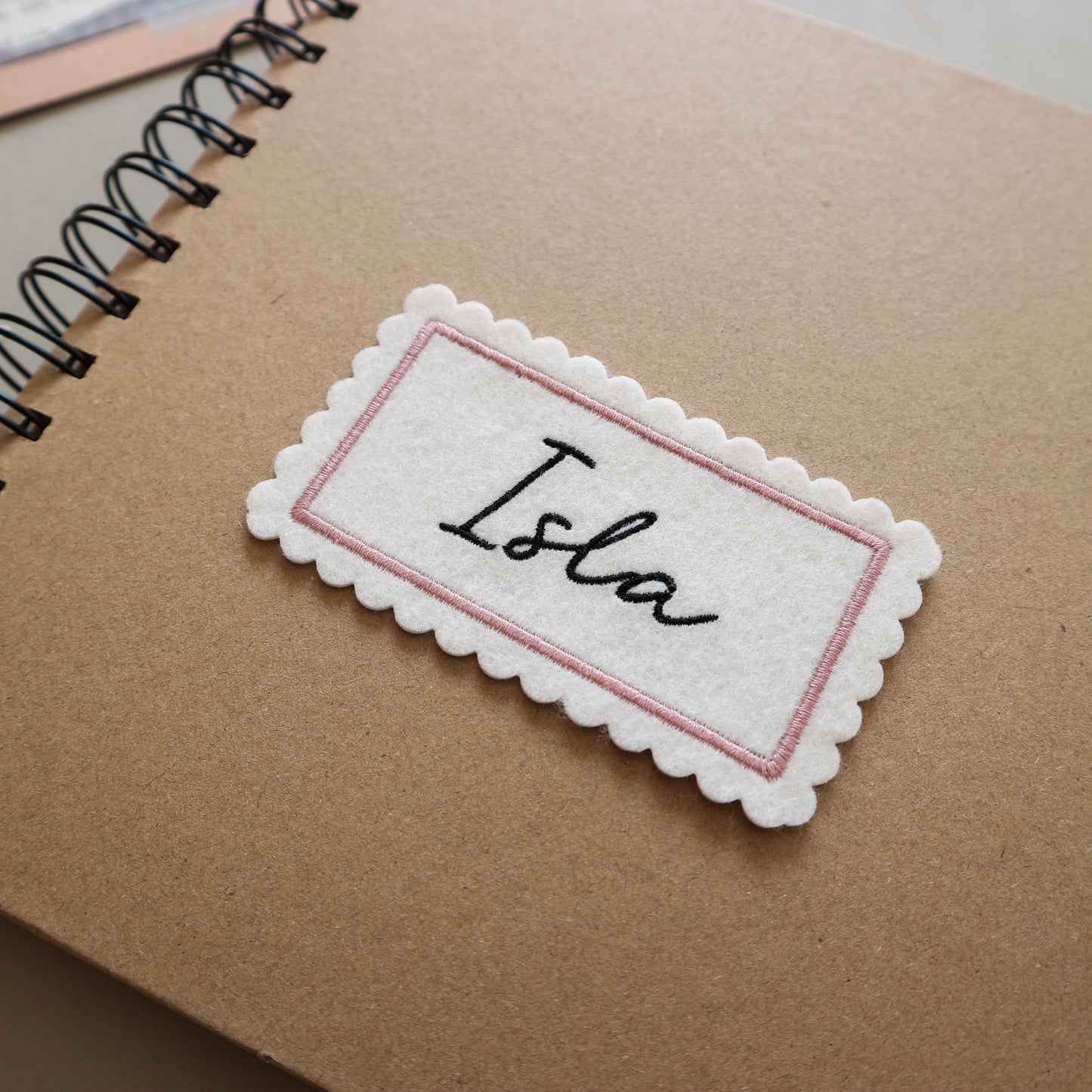 Personalised Embroidered Scrapbook & Journal Patch