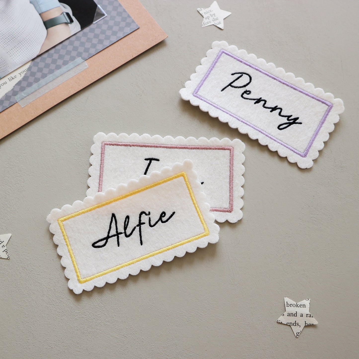 Personalised Embroidered Scrapbook & Journal Patch
