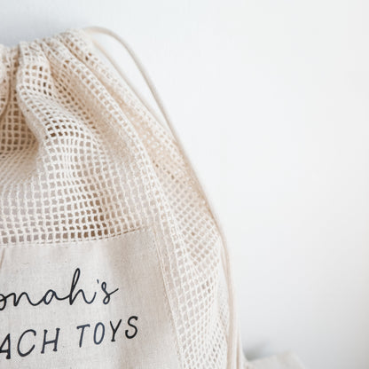 Personalised beach toy bag