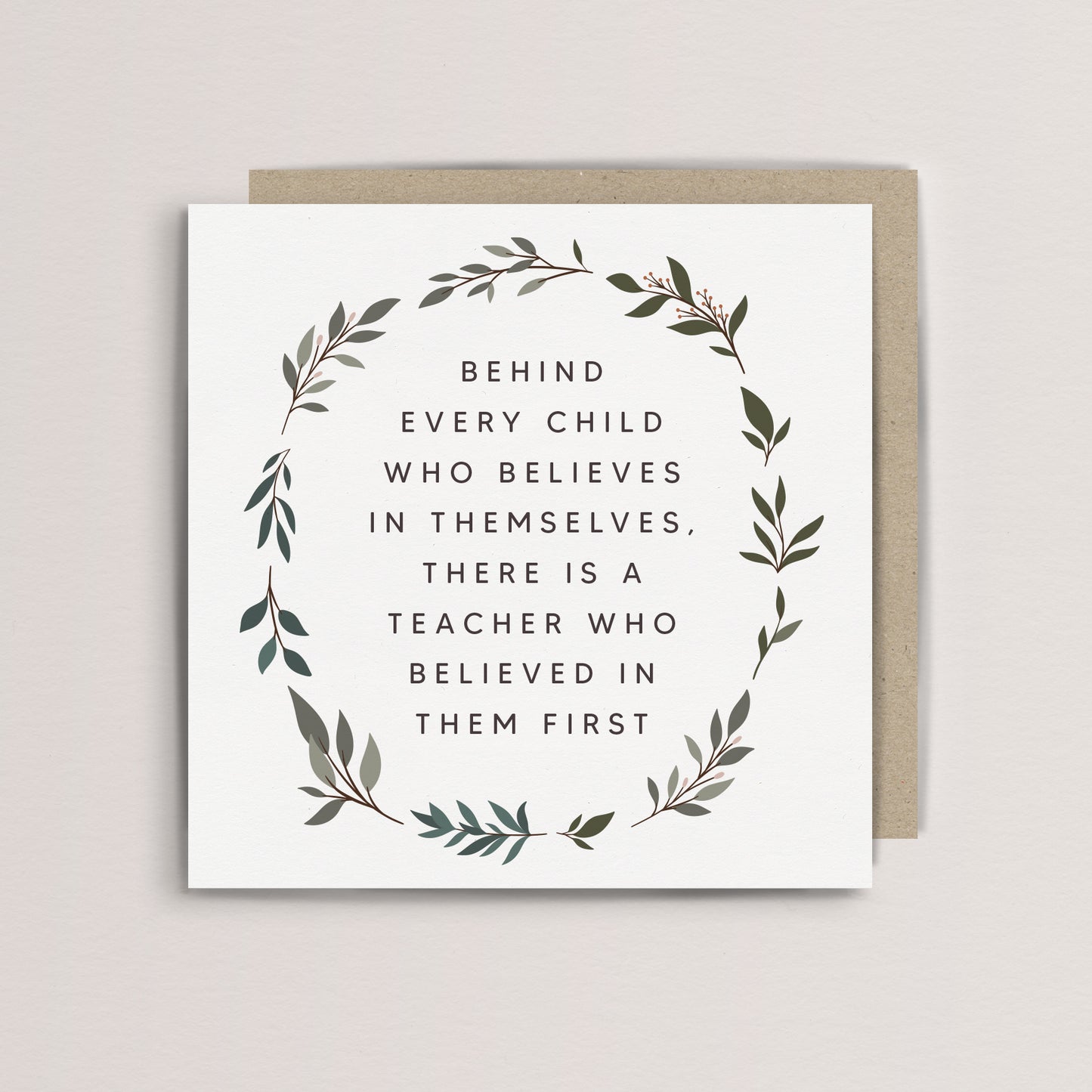 Teacher thank you card