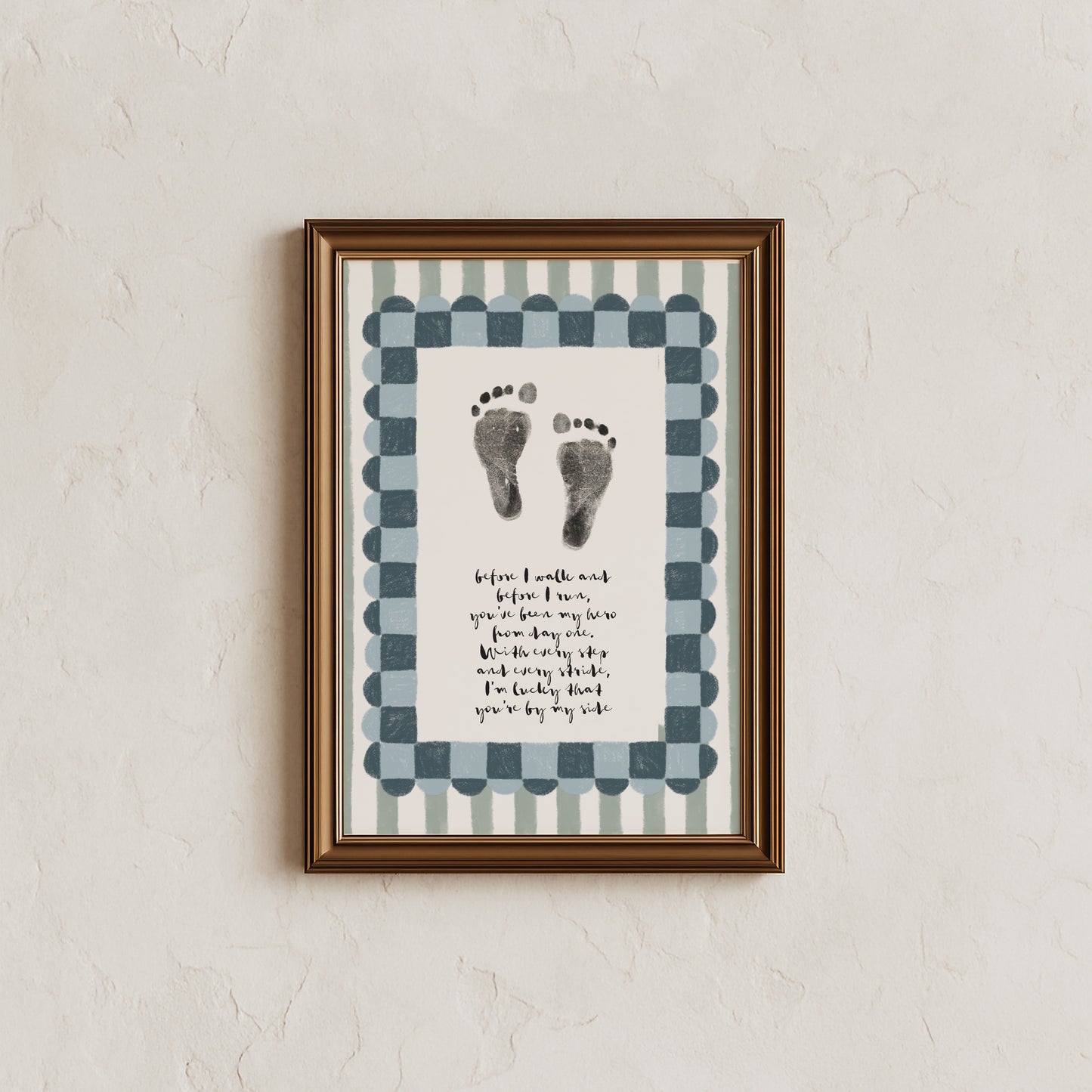 First father's day baby print footprint kit