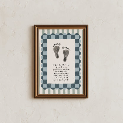 First father's day baby print footprint kit