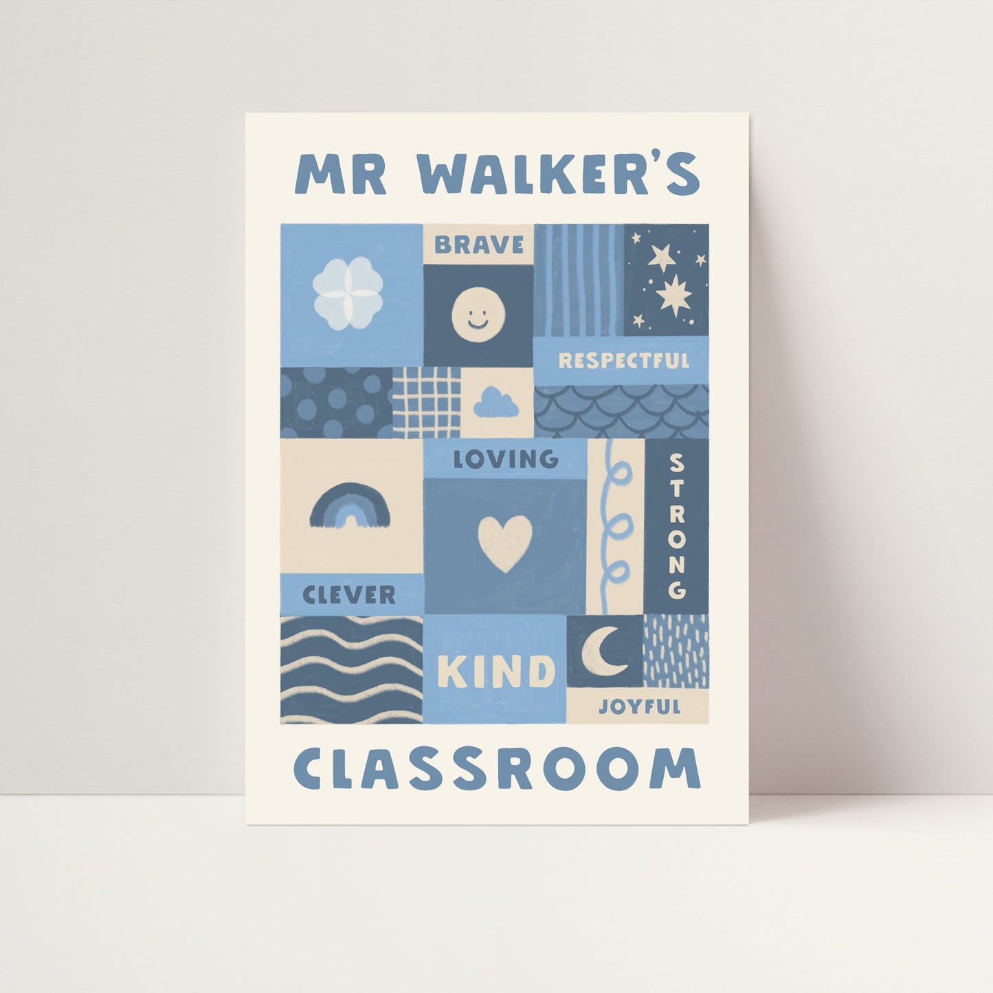 Personalised teacher classroom gift print
