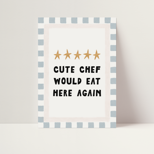 Playroom chef print - A4