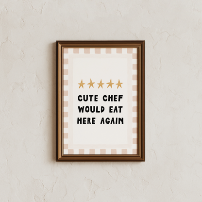 Playroom chef print - A4