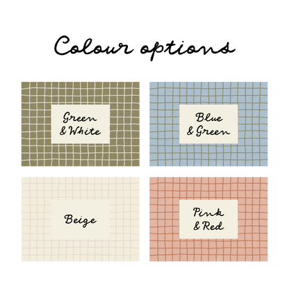 Personalised Handwriting Embroidery Keepsake - grid print