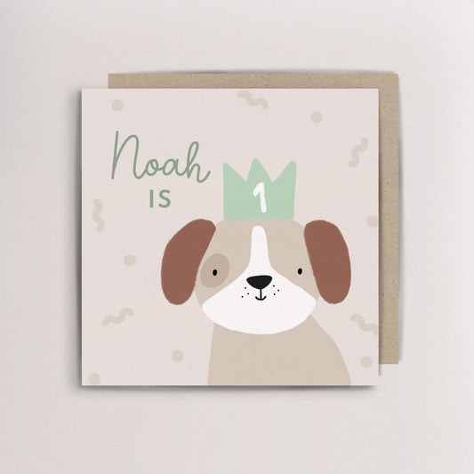 Personalised dog birthday card