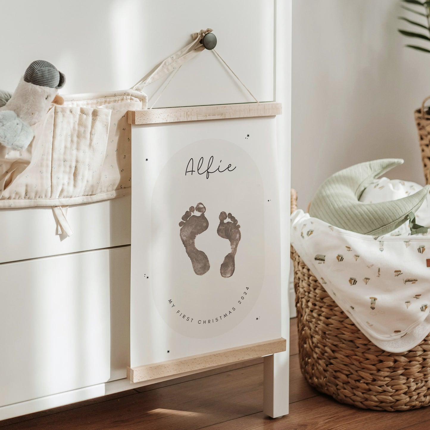Personalised baby's first Christmas keepsake footprint kit - stars