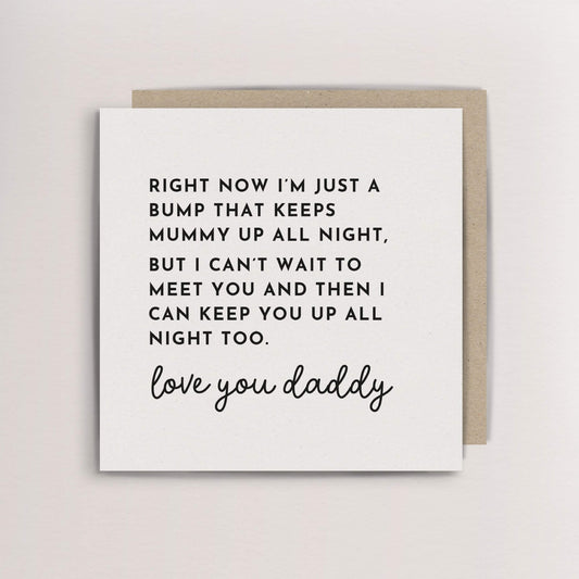 Father's day card from the bump