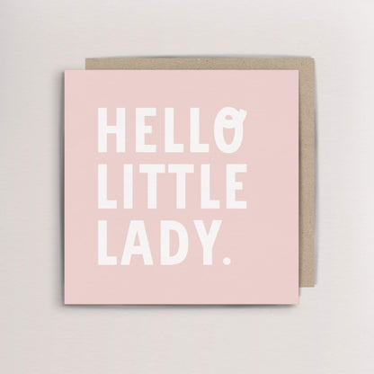 Hello little lady card