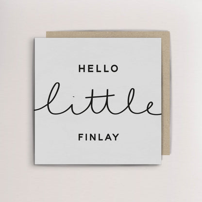 Hello little new baby card