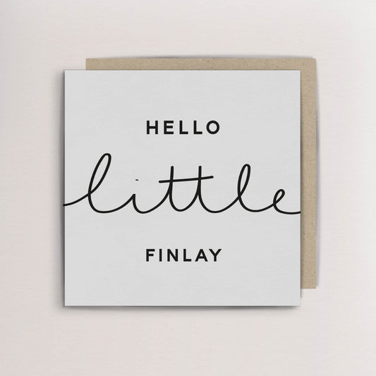 Hello little new baby card