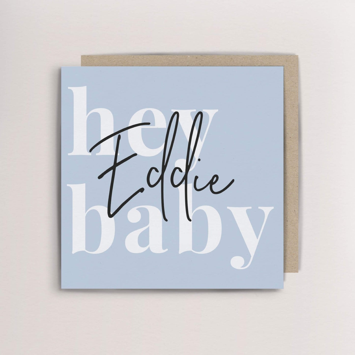 Personalised hey baby new baby card