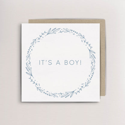 It's a boy new baby card